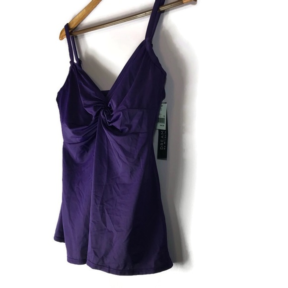 NWT DreamSuit Miracle Suit Twist Top Tankini 10 12 - Picture 3 of 12